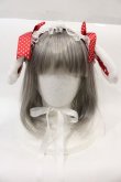 画像1: Angelic Pretty / ロップイヤーBunnyヘッドドレス  白Ｘ赤 I-24-09-27-045-AP-AC-HD-ZI (1)