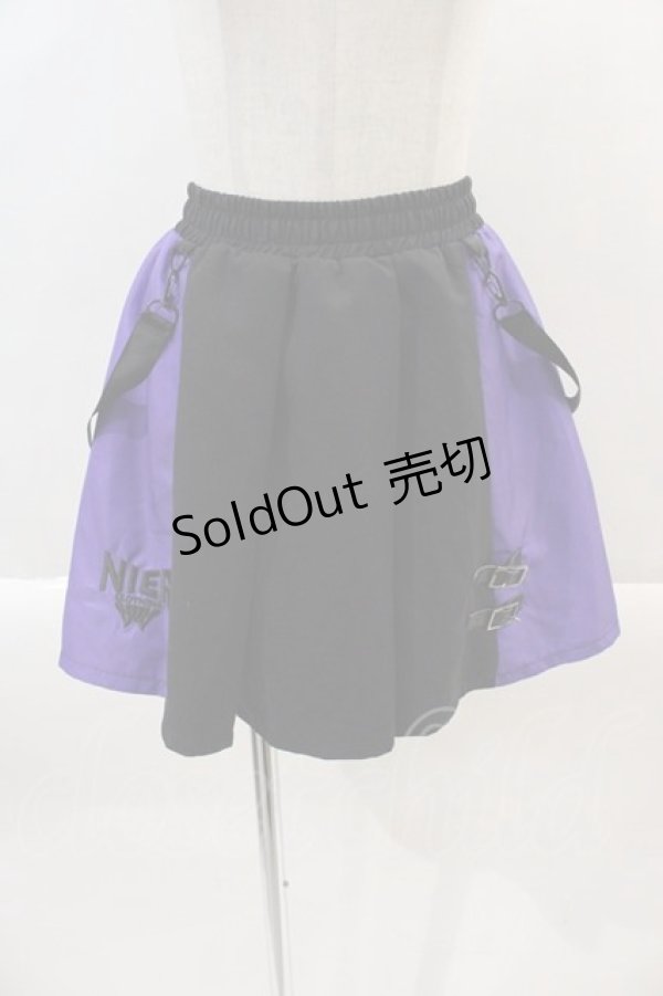 画像1: NieR Clothing / TWO-TONE MINI SKIRT  パープル I-24-10-01-098-PU-SK-HD-ZI (1)