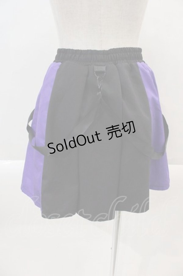 画像2: NieR Clothing / TWO-TONE MINI SKIRT  パープル I-24-10-01-098-PU-SK-HD-ZI (2)