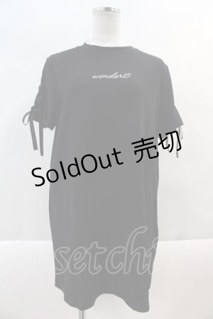 画像: Rojita / ロゴ刺繍BIGTシャツ  黒Ｘ白 I-24-10-07-021-LO-TO-HD-ZI