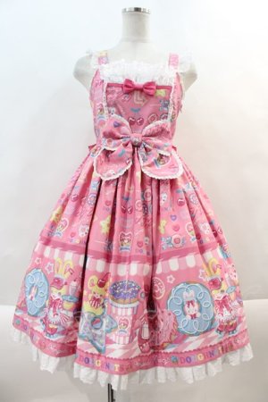 画像: Angelic Pretty / Toy's Donut Dinerジャンパースカート  ピンク I-24-10-12-027-AP-OP-HD-ZI