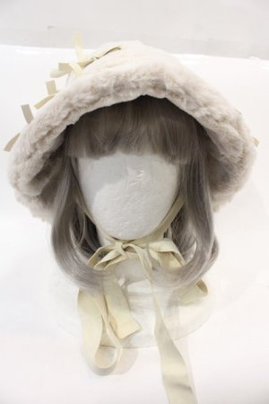 画像: Candy Stripper / TENDER RIBBON FUR BUCKET HAT  ベージュ I-24-10-18-118-PU-AC-HD-ZI