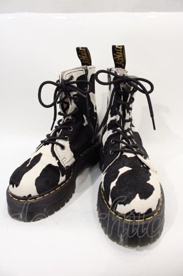 画像1: Dr.Martens （Getta Grip） / Jadon Cow Print Hair On UK6 黒 I-24-10-29-119-PU-SH-HD-ZI (1)