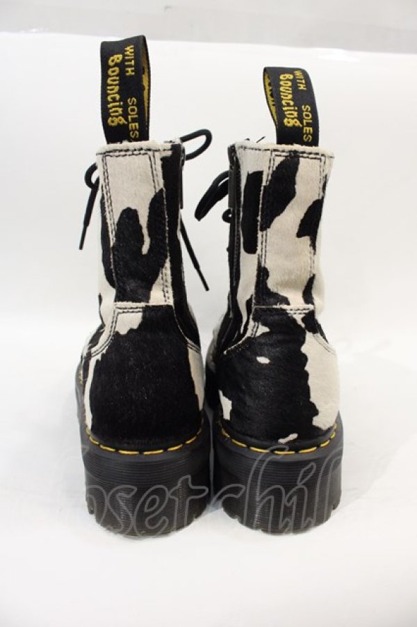 画像2: Dr.Martens （Getta Grip） / Jadon Cow Print Hair On UK6 黒 I-24-10-29-119-PU-SH-HD-ZI (2)