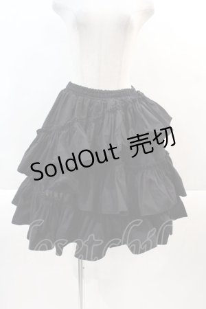 画像: Vallee lys / “Pivoine”Frill Skirt  黒 I-24-11-14-063-EL-SK-HD-ZI