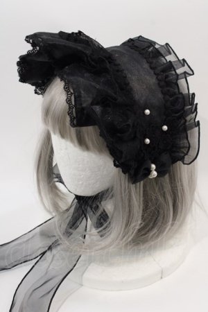 画像: Angelic Pretty / Day Dreamブリム付きヘッドドレス  黒 I-24-11-14-085-AP-AC-HD-ZI