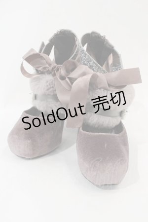 画像: Swankiss / EV velours fur shoes 約24CM(内側採寸) ピンク I-24-11-19-063-CA-SH-HD-ZI