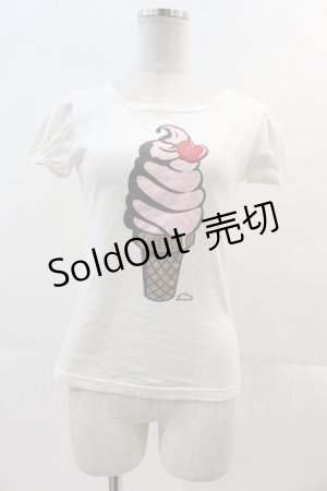 画像: MILK / アイスクリームTシャツ  ホワイト I-24-11-24-009-ML-TS-HD-ZI