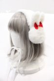 画像1: Angelic Pretty / ふわふわbunnyヘッドドレス  白Ｘ赤 I-25-01-05-100-AP-AC-HD-ZI (1)