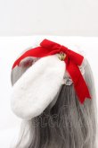 画像2: Angelic Pretty / ロップイヤーBunnyヘッドドレス  白Ｘ赤 I-25-01-05-104-AP-AC-HD-ZI (2)