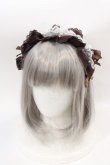 画像1: Angelic Pretty / Teatimeフリルカチューシャ  ブラウンＸ白 I-25-01-16-008-AP-AC-HD-ZI (1)