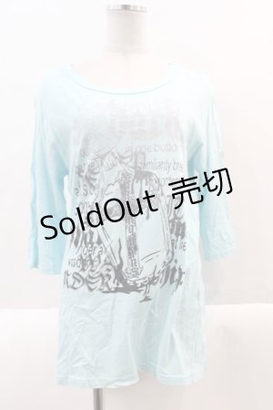 画像: ALGONQUINS / 小瓶プリントTシャツ  サックス I-25-02-04-087-AL-TS-HD-ZI