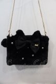 画像2: Angelic Pretty / BAG Dream Catファーポーチ  ブラック I-25-02-09-091-AP-BG-HD-ZI (2)