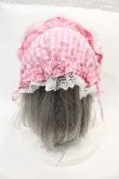 画像3: BABY,THE STARS SHINE BRIGHT / Sweet Gingham Dollボンネット  ピンクＸ白 I-25-02-11-095-BA-AC-HD-ZI (3)