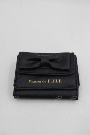 画像: Maison de FLEUR / RIBBON CARD CASE BOOK  黒 I-25-03-21-089-LO-ZA-HD-ZI