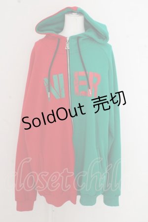 画像: NieR Clothing / クリスマスカラー裏起毛パーカー O-23-09-30-128-PU-JA-OW-ZT080