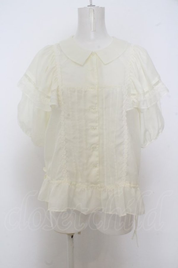 画像1: Maison de minette / Cape frill blouse  アイボリー O-23-10-27-013-LO-BL-IG-ZT347 (1)