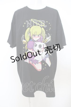 画像: NieR Clothing / 梅田ぽっぷUP限定CRY BABY GIRLコットンTシャツ XL ブラック O-23-11-27-096-PU-TS-IG-ZT338