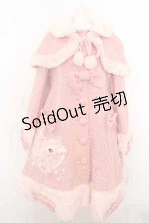 画像: Angelic Pretty / COAT  小鹿のミルキーちゃんアップリケコート  ピンク O-24-03-13-1014-AP-CO-IG-OS