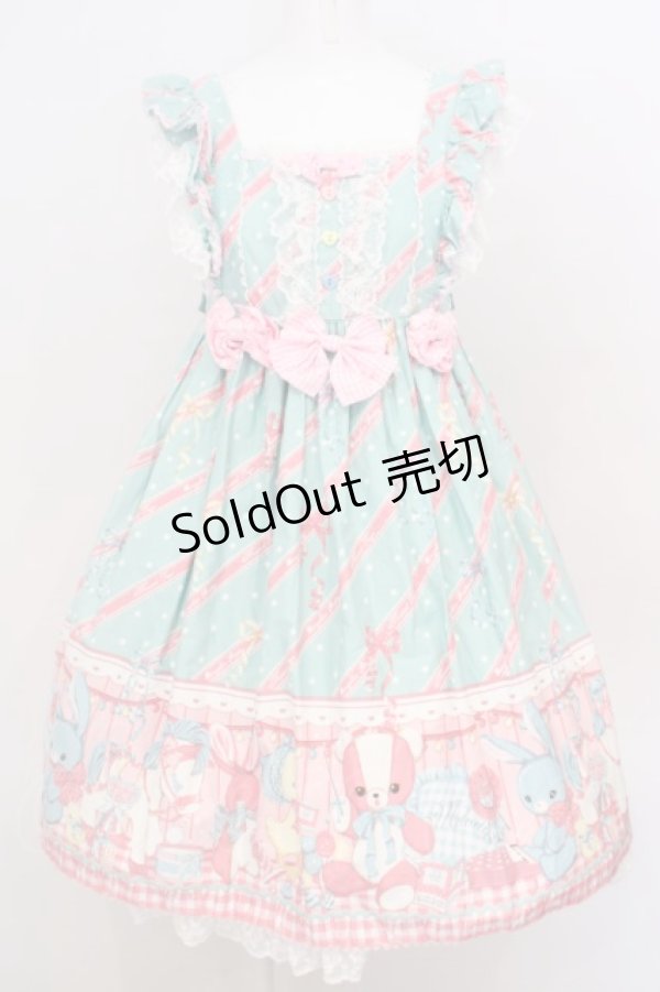 画像1: Angelic Pretty / MELODY TOYSハイウエストジャンパースカート  ミント O-24-03-15-013-AP-OP-OW-OS (1)