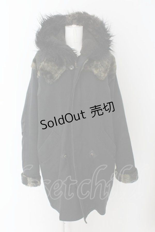 画像4: MILKBOY / FUR ARMY COAT   ブラック O-24-04-30-1016-MB-CO-IG-ZT-C045 (4)