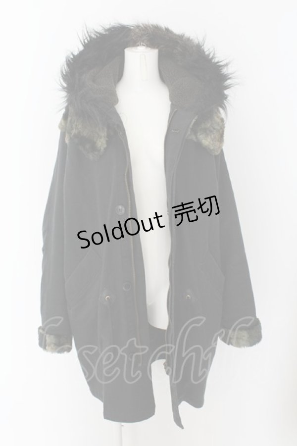 画像5: MILKBOY / FUR ARMY COAT   ブラック O-24-04-30-1016-MB-CO-IG-ZT-C045 (5)