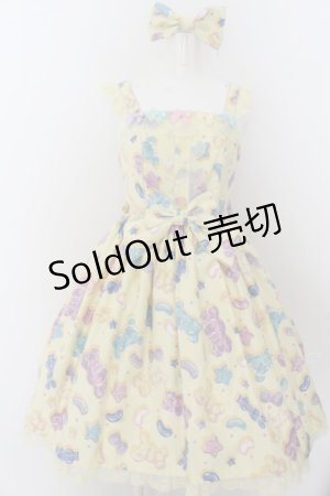 画像: Angelic Pretty / Jelly Candy ToysハートジャンパースカートSet  イエロー O-24-05-28-013-AP-OP-YM-OS