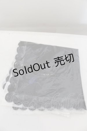 画像: Moi-meme-Moitie / 燭台刺繍ハンカチ  ブラック×ブルー O-24-05-31-091-MO-ZA-IG-OS