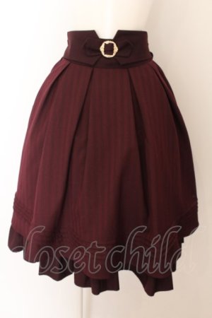 画像: Amavel / Classic Lady バックルスカート  ワイン O-24-06-06-031-CA-SK-IG-OS