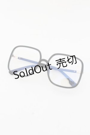 画像: NieR Clothing / BIG CIRCLE ブルーライトカット眼鏡(UVカット機能付き)  ブラック O-24-06-13-070-PU-ZA-IG-ZT