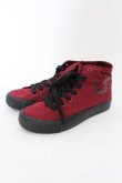 画像1: NieR Clothing / UNISEX DARK REDハイカットスニーカー 36 ワイン O-24-06-13-075-PU-SH-IG-ZT423 (1)