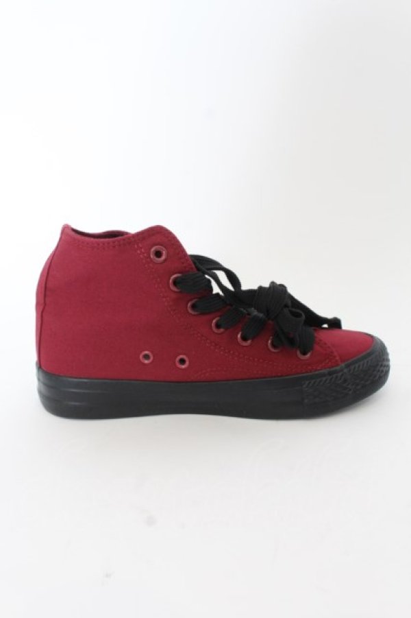 画像4: NieR Clothing / UNISEX DARK REDハイカットスニーカー 36 ワイン O-24-06-13-075-PU-SH-IG-ZT423 (4)