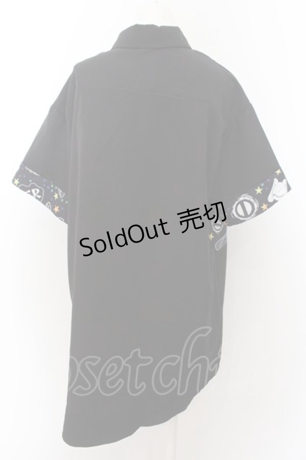 画像3: NieR Clothing / ブロッキングシャツ【NieRスター】 F ブラック O-24-06-24-1016-PU-TO-OW-OS (3)