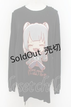 画像: NieR Clothing / 擬人化NIERちゃんカットソー XL ブラック O-24-07-08-1004-PU-TO-IG-ZI