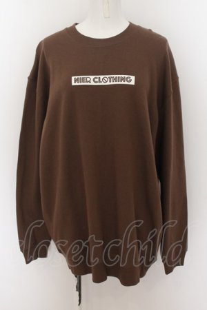 画像: NieR Clothing / BOX LOGO SWEATSHIRT XL ブラウン O-24-07-08-1043-PU-TO-KB-OS-B