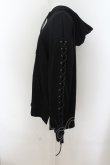 画像2: NieR Clothing / BRAID BLACK PULLOVER PARKA  ブラック O-24-07-08-1007-PU-TO-IG-OS-A (2)