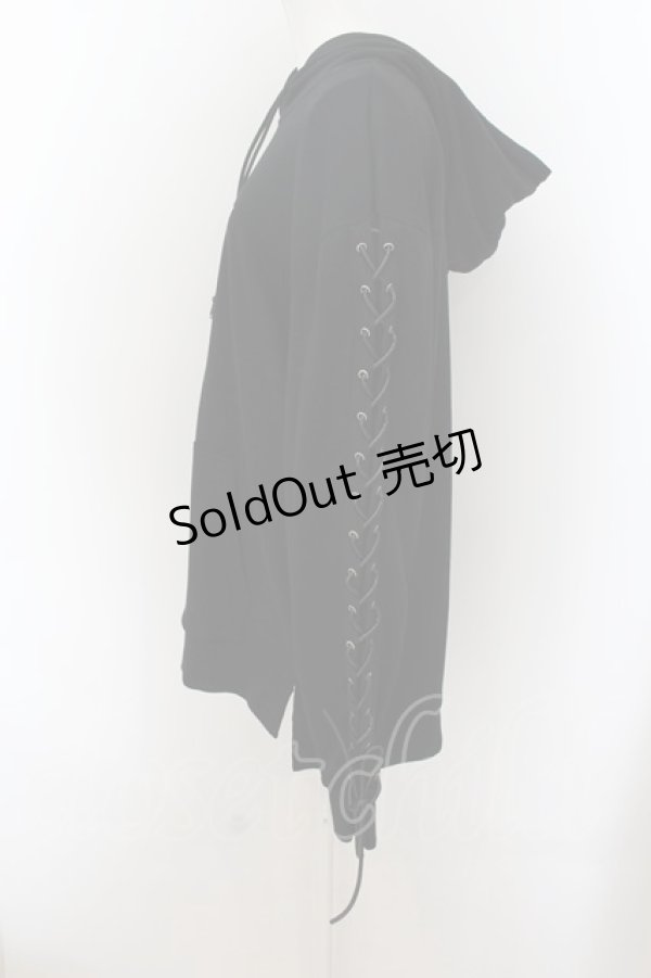 画像2: NieR Clothing / BRAID BLACK PULLOVER PARKA  ブラック O-24-07-08-1007-PU-TO-IG-OS-A (2)