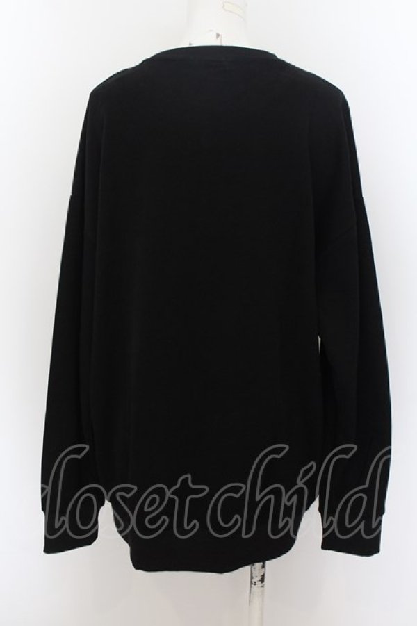 画像3: NieR Clothing / FRONT BUTTON COTTON PULLOVER  黒 O-24-07-08-1012-PU-TO-KB-OS-A (3)