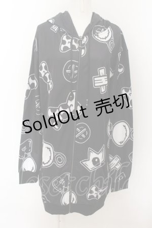 画像: NieR Clothing / NieR CHARACTER PARTS ZIP OUTER　  ブラック O-24-07-08-1021-PU-TO-IG-OS-B