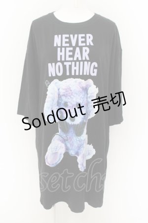 画像: MILKBOY / Tシャツ.NEVER HEAR BEAR TEE  ブラック O-24-07-16-009-MB-TS-YM-OS