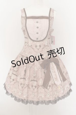 画像: Angelic Pretty / Musee du Chocolatローウエストジャンパースカート  ピンク O-24-07-29-005-AP-OP-OW-OS