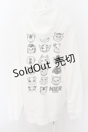 画像: NieR Clothing / プリントパーカー【NieRキャラクターズ】 2XL ホワイト O-24-07-29-1040-PU-TO-OW-OS