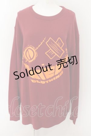 画像: NieR Clothing / 2XL BURGUNDY OVERSIZEトレーナー【ミケ】 2XL ワイン O-24-07-29-1045-PU-TO-IG-OS