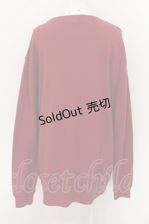 画像2: NieR Clothing / 2XL BURGUNDY OVERSIZEトレーナー【ミケ】 2XL ワイン O-24-07-29-1045-PU-TO-IG-OS (2)