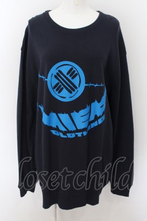 画像: NieR Clothing / ONE君FACEトレーナー 2XL ネイビー O-24-07-29-1046-PU-TO-IG-ZT238