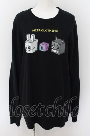 画像: NieR Clothing / 2XL COTTON BLACK SWEATSHIRT【BLOCK】 2XL ブラック O-24-07-29-1049-PU-TO-IG-OS