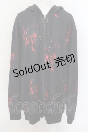 画像: NieR Clothing / RED BUTTERFLY EFFECT ZIP OUTER パーカー  ブラックｘレッド O-24-07-29-1063-PU-TO-YM-OS