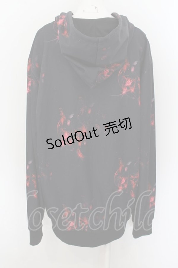 画像2: NieR Clothing / RED BUTTERFLY EFFECT ZIP OUTER パーカー  ブラックｘレッド O-24-07-29-1063-PU-TO-YM-OS (2)