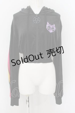 画像: KILL STAR / COVEN CHILL VELOUR HOODIE S ブラック O-24-07-29-1071-SL-TO-IG-OS