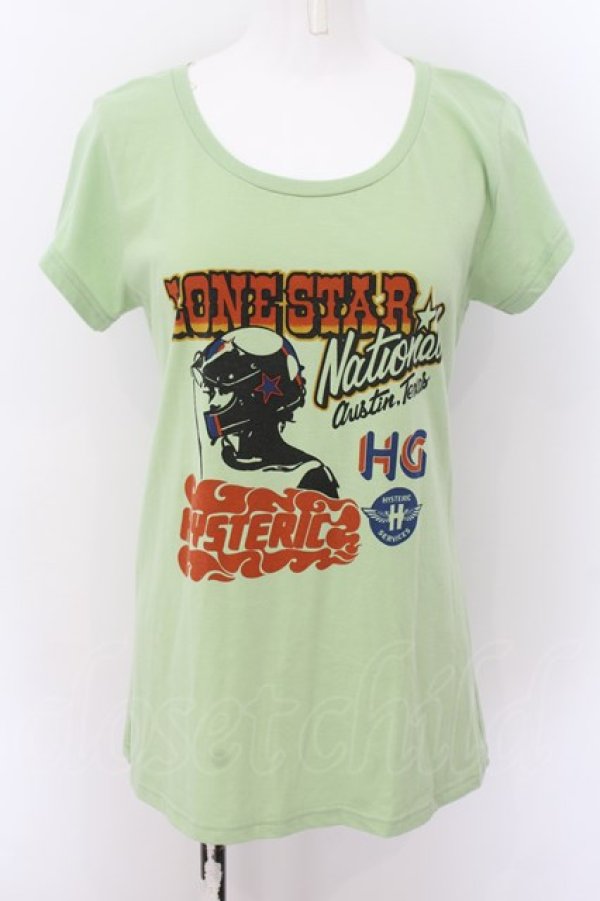 画像1: HYSTERIC GLAMOUR / HYS LONE STAR Tシャツ F ライトグリーン O-24-07-29-1087-PU-TS-IG-ZT230 (1)